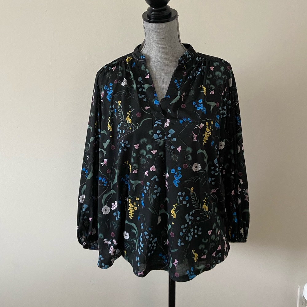 H&M x Anna Glover Floral Jersey Blouse